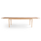 Megan - Table à manger en placage de chêne 200/300 x 90 cm (inclut 2 rallonges)