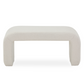 Lianna - Banc en bouclé blanc 95x40x44 cm