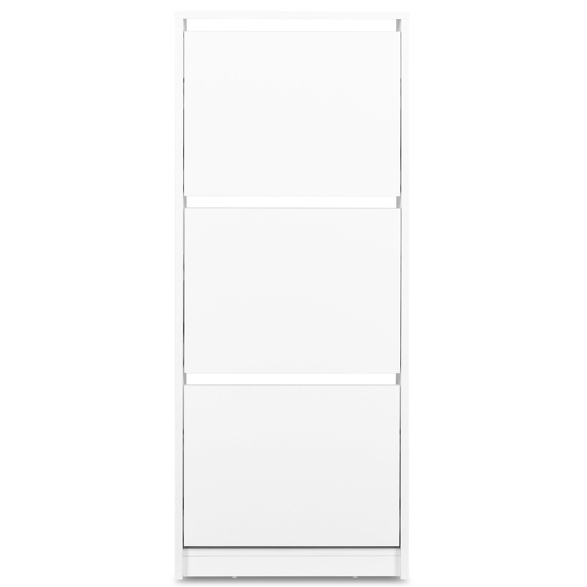 Amy - Meuble à chaussures blanc avec 3 portes
