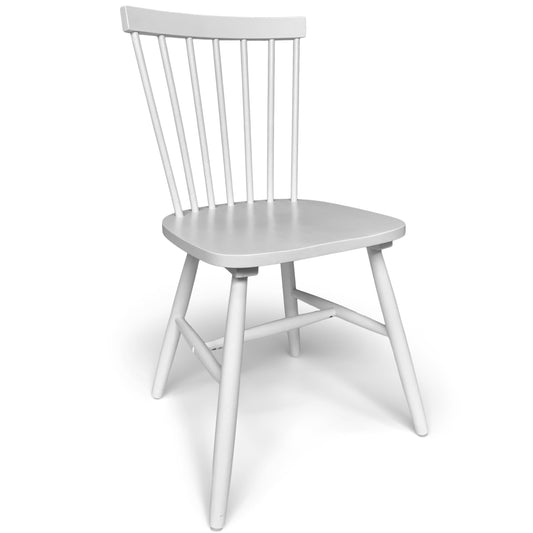 Holly - Chaise de salle à manger en bois blanc
