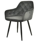 Mario - Chaise de salle à manger en velours gris