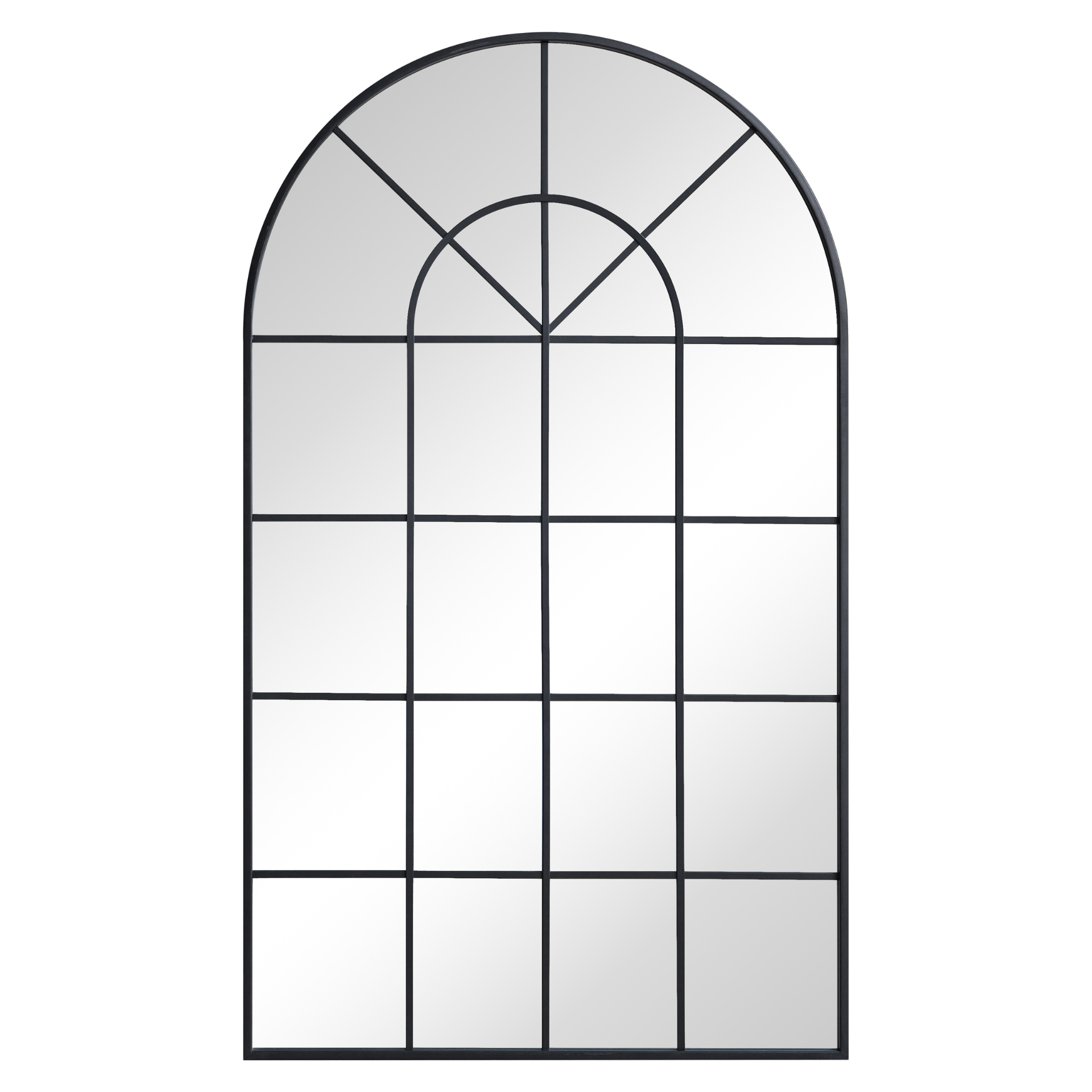 Sandra - miroir New Yorker avec arche noir 115x65 cm