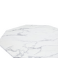 Lagoni - Table ronde de 100 cm de diamètre en aspect marbre blanc