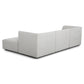 Mandy - Canapé modulaire réversible avec méridienne droite et gauche beige avec repose-pieds L: 258 x P: 80/160 x H: 73 cm