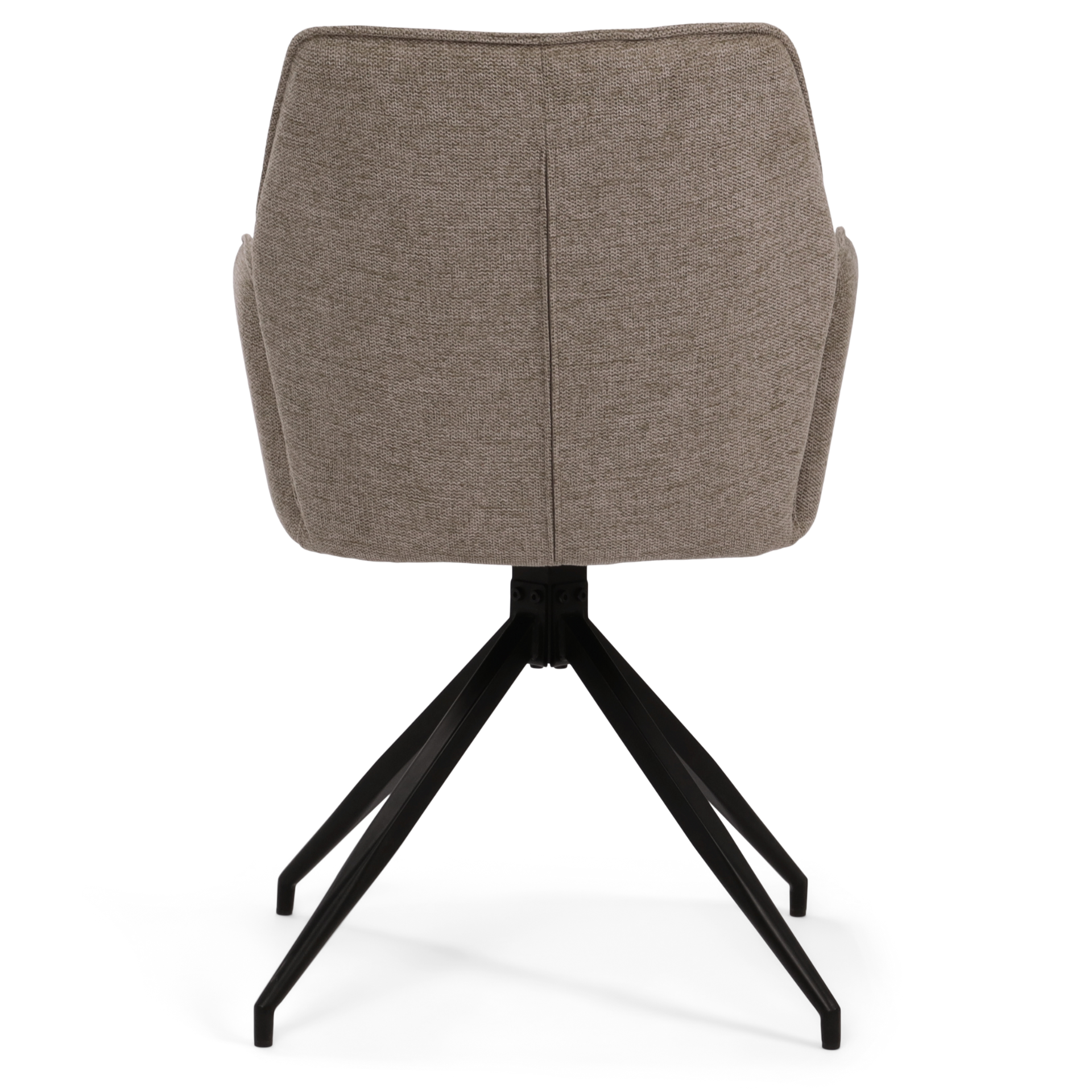 Carina - Chaise de salle à manger en tissu sable avec rotation à 360 degrés