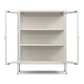 Herman - Meuble bar/vitrine en verre - Métal beige 80 x 40 x 105 cm