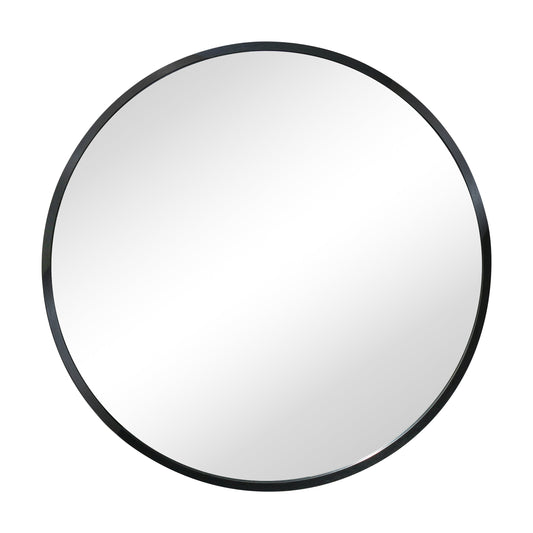 Miroir rond avec cadre noir Ø70 cm