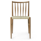 Elena - Chaise de salle à manger design en bois de noyer avec assise tressée