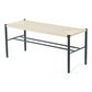 Bella - Banc noir avec assise tressée