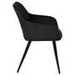Carlo - Chaise de salle à manger en velours noir