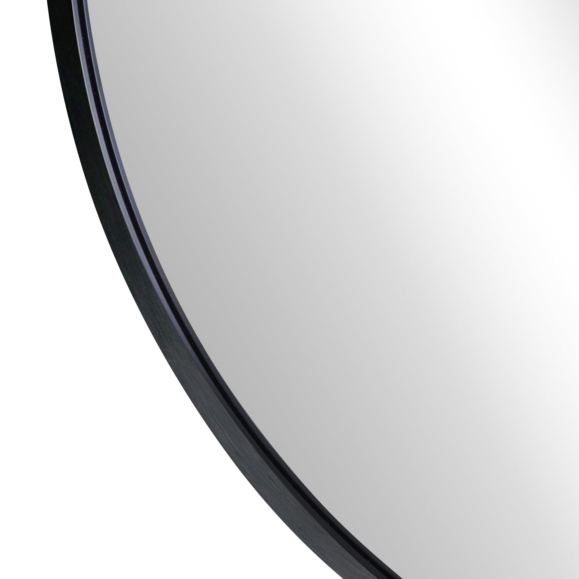 Miroir rond avec cadre noir Ø70 cm