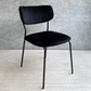 Lucia - Chaise de salle à manger en velours noir