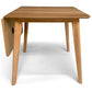 Rickie - Table à manger rabattable extensible en placage de chêne laqué 80/120 x 80 cm