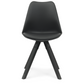 Aria - Chaise de salle à manger noire avec pieds en bois noirs