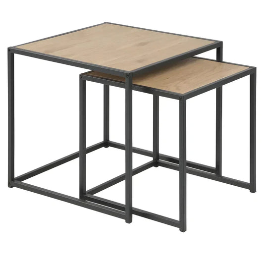 Seaford - Ensemble de tables d'appoint/tables basses en aspect chêne (2 tables)