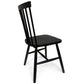 Holly - Chaise de salle à manger en bois noir