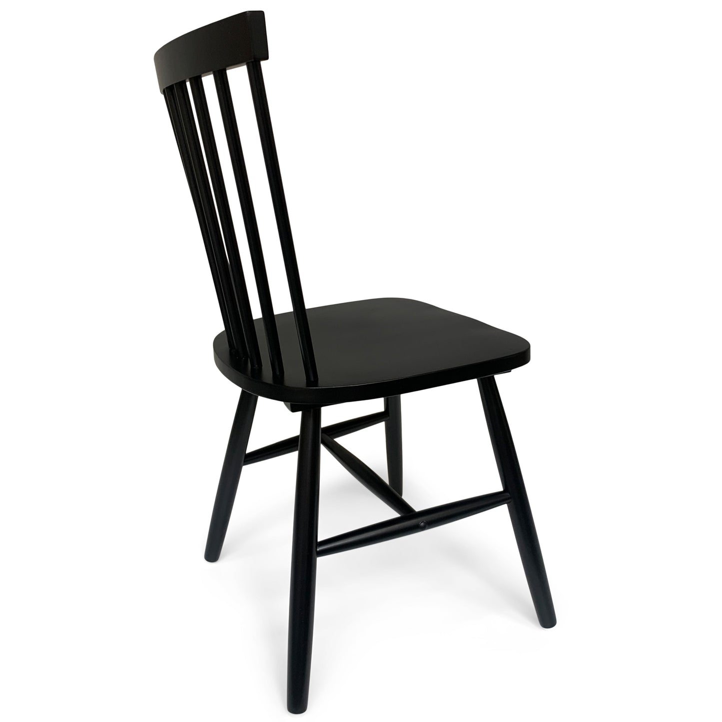 Holly - Chaise de salle à manger en bois noir