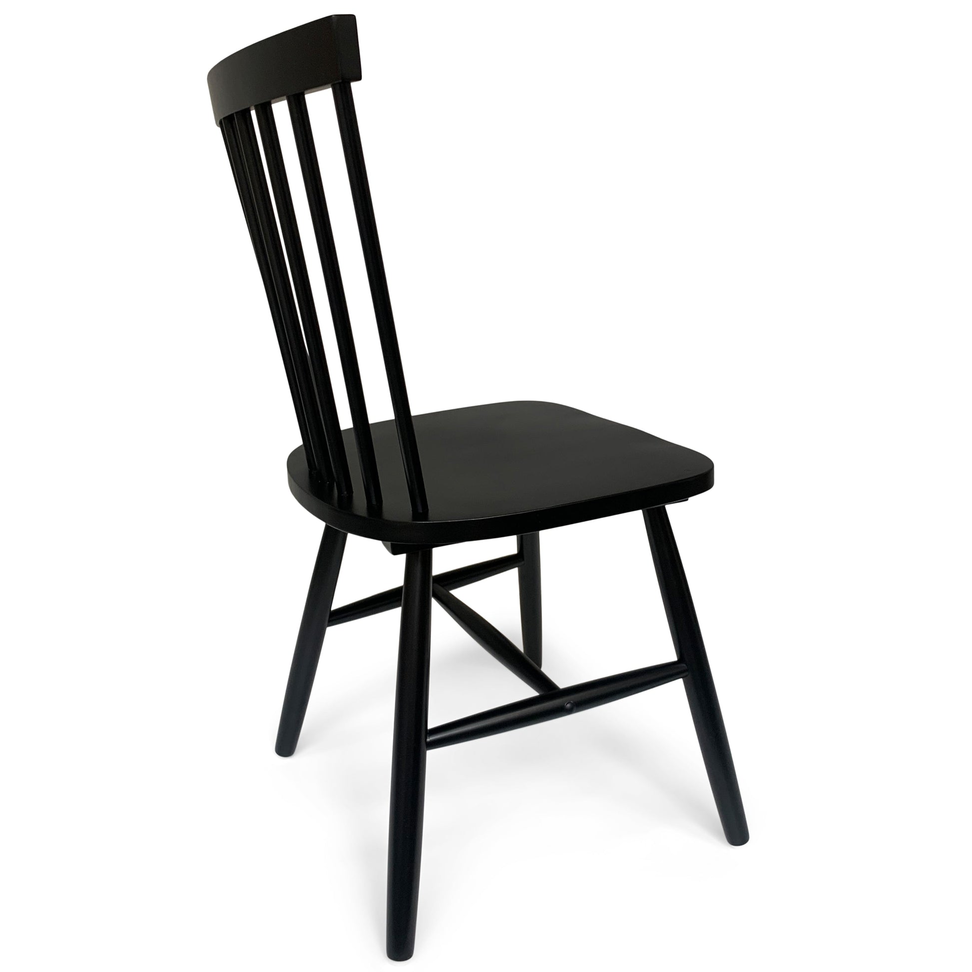 Holly - Chaise de salle à manger en bois noir