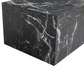 Adele - Table basse rectangulaire en aspect marbre noir 100 x 50 cm