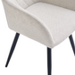 Carlo - Chaise de salle à manger rembourrée beige avec rotation à 360 degrés