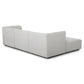 Mandy - Canapé modulaire réversible avec méridienne droite et gauche beige avec repose-pieds L: 258 x P: 80/160 x H: 73 cm