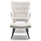 Alfred - Fauteuil inclinable avec repose-pieds - Bouclé beige