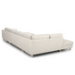 Brandy - Canapé d'angle droit beige avec méridienne L:366 x P:211 x H:80 cm