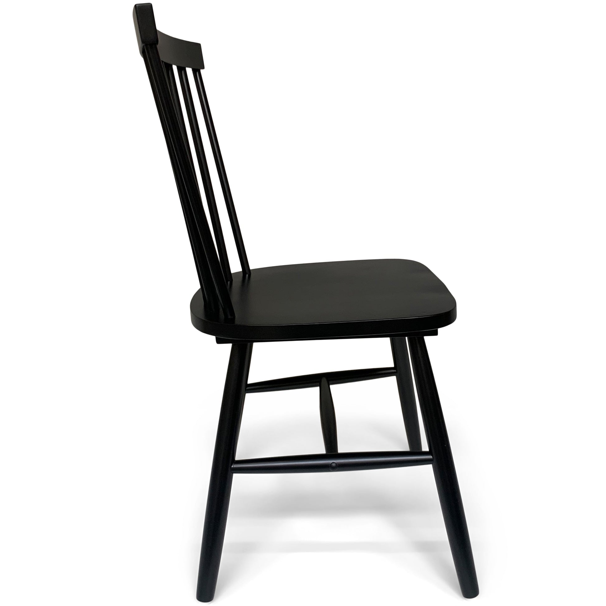 Holly - Chaise de salle à manger en bois noir