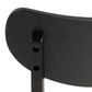 Rickie - Chaise de salle à manger en bois avec placage de chêne noir