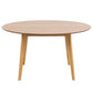 Rickie - Table de salle à manger ronde en placage de chêne laqué Ø140 cm