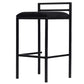 Allie - Tabouret de bar de cuisine en velours noir 65 cm