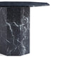 Lagoni - Table ronde Ø100 cm en aspect marbre noir
