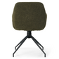 Amanda - Chaise de salle à manger en bouclé vert avec rotation à 360 degrés