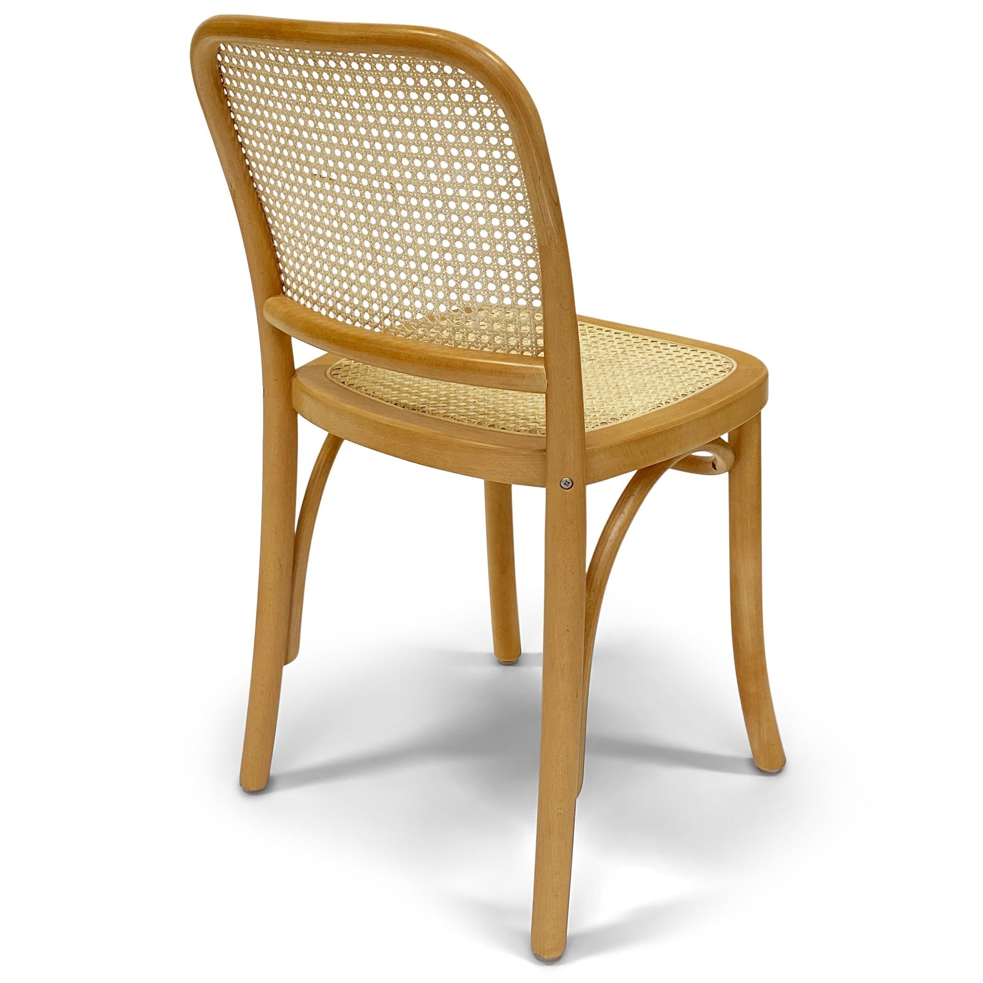 Agnès - Chaise de salle à manger en bois de hêtre naturel avec cannage