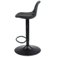 Sandie - Tabouret de bar réglable en hauteur - Plastique noir