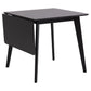 Rickie - Table à manger extensible en bois de chêne laqué noir 80/120 x 80 cm