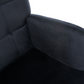 Alfred - Fauteuil avec repose-pieds - Velours noir