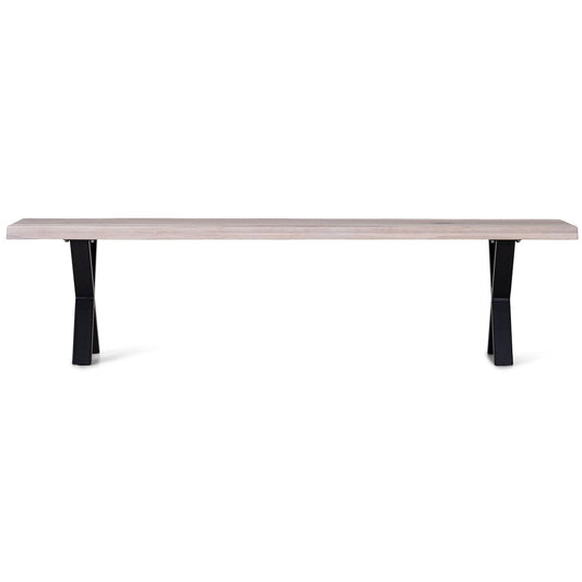 Aura - Banc de table en chêne blanc huilé