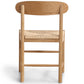 Madison - Chaise en bois en chêne avec assise tressée