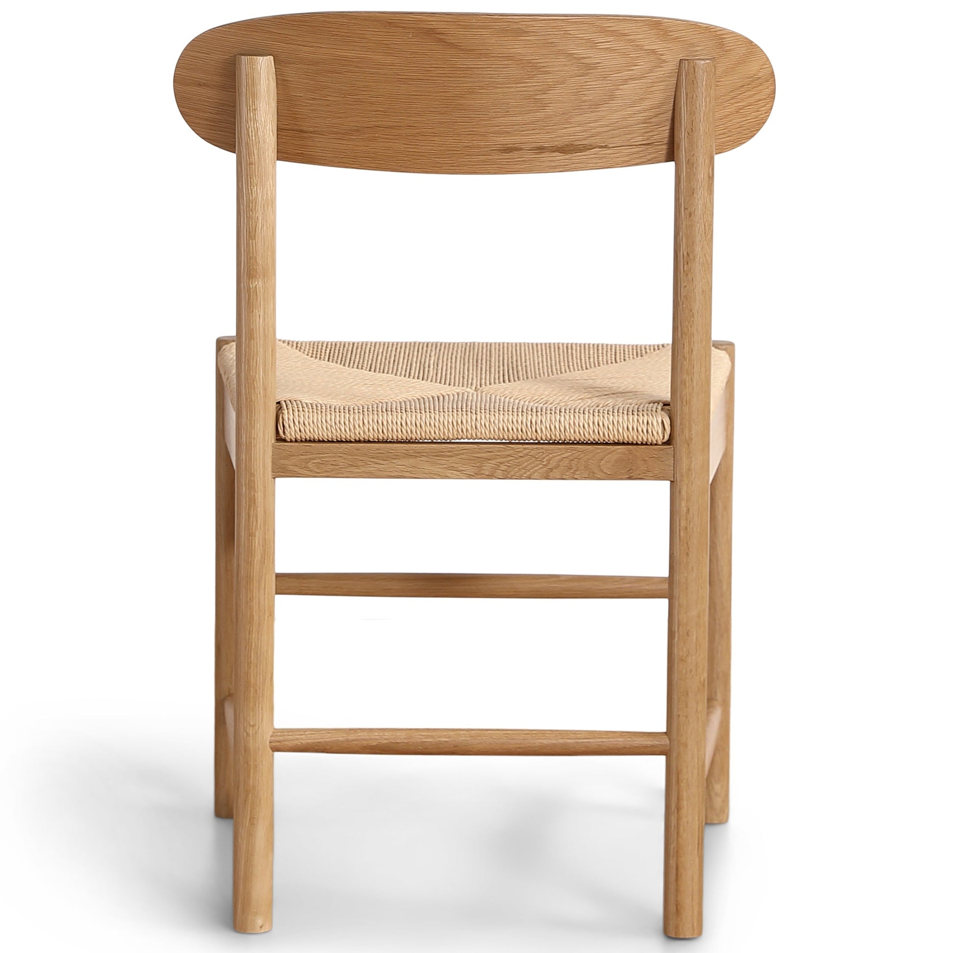 Madison - Chaise en bois en chêne avec assise tressée