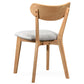 Chaise de salle à manger Rickie - Chaise en bois en chêne avec assise rembourrée