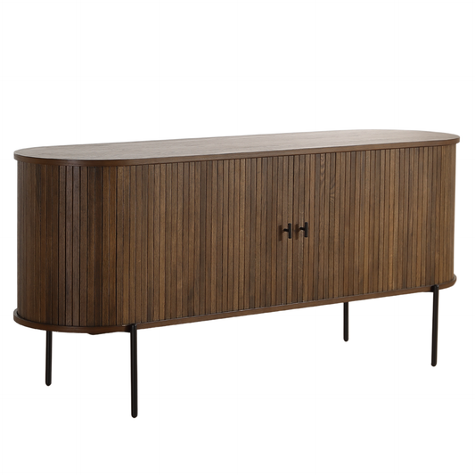 Florence - Armoire à chaussures en chêne fumé 160 x 45 x 75 cm