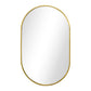 Sofie - Miroir ovale avec cadre en laiton/doré 50 x 80 cm