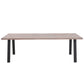 Molly - Table 200 x 95 cm en chêne blanchi huilé avec pieds en A (Préparé pour des rallonges)