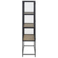 Seaford - Vitrine en verre - Acier noir 77 x 35 x 150 cm