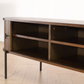 Florence - Meuble TV en chêne fumé avec lamelles 138 x 40 x 55 cm