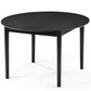 Liam - Table de salle à manger noire avec rallonge 120/160/200 cm - Comprend 2 rallonges