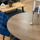 Liam - Table de salle à manger en chêne fumé avec rallonge 120/160/200 cm - Comprend 2 rallonges