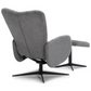 Alfred - Fauteuil inclinable avec repose-pieds - Gris