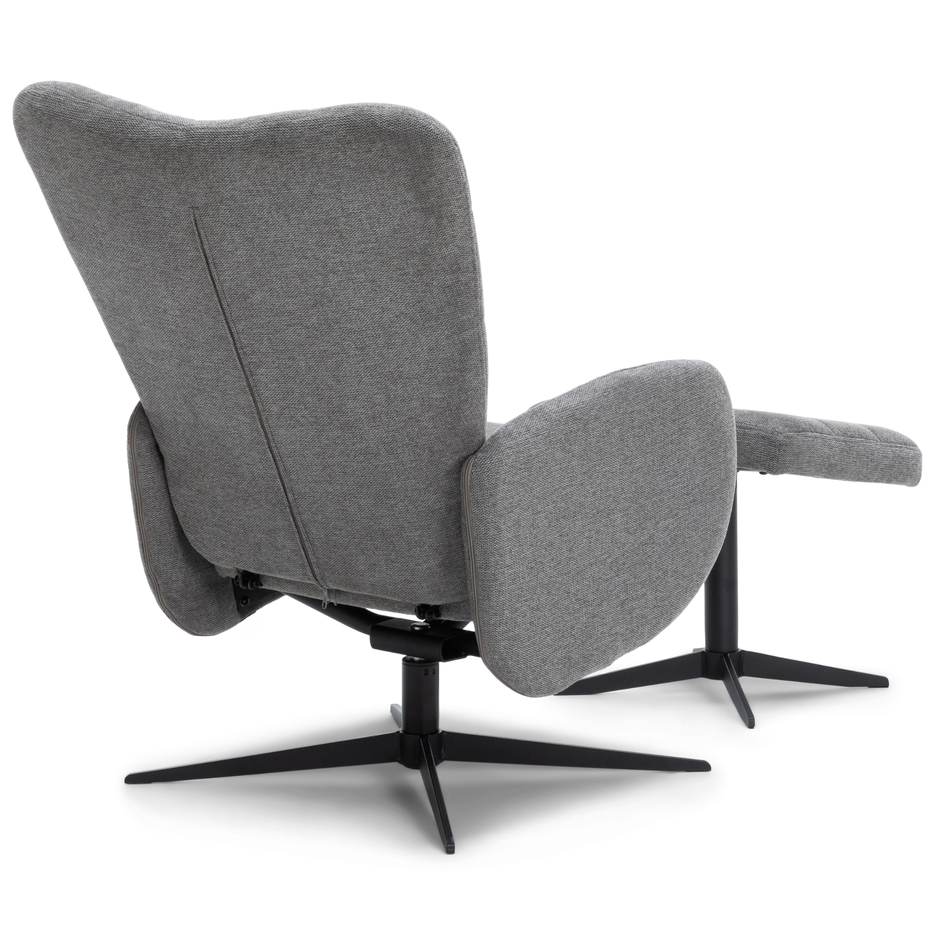 Alfred - Fauteuil inclinable avec repose-pieds - Gris